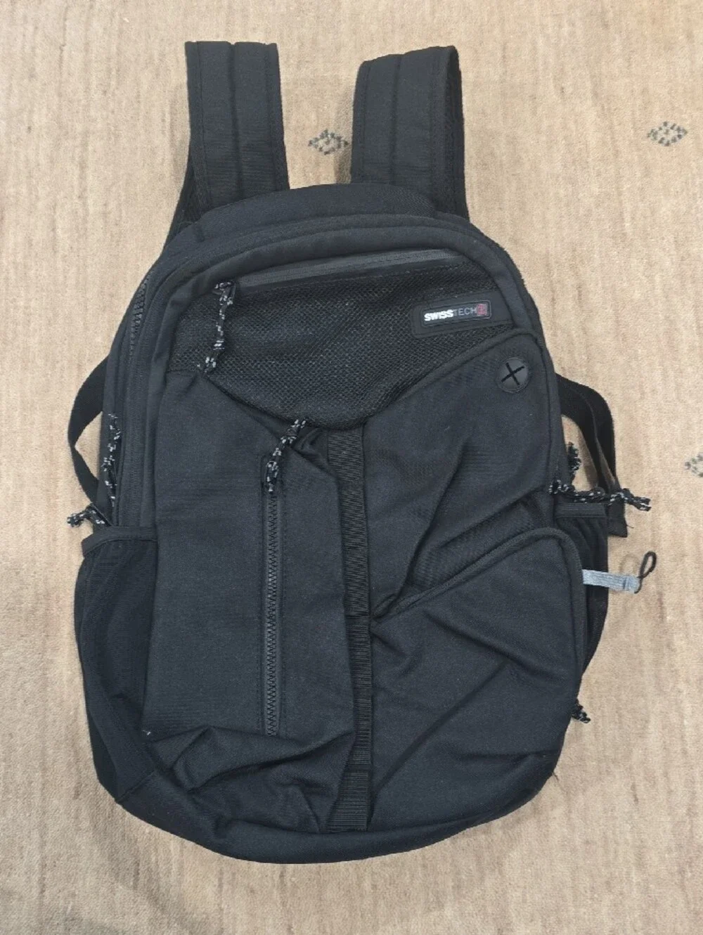 SwissTech Appenzell Backpack with Laptop and Tablet Sleeve School Backpack, Blac